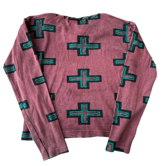 AOP Cowgirl Western Vintage Blouse Top Graphic Pullover Rodeo Gordon James Y2K - Picture 10 of 10